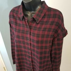 NWOT Mixed Threads Annike Ruffle Button Down Top